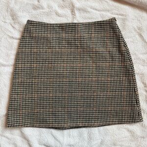 Black Tape_ Pomona brown houndstooth skirt